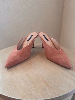 Stuart Weitzman Lulah Desert Rose Suede Pointed-Toe Mule - Size 9.5 - NIB $365